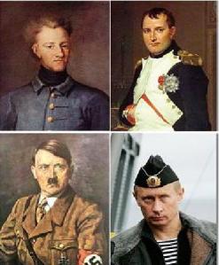 A4as Gäng Carl X11,Napoleon,Hitler,PutinApril 2014